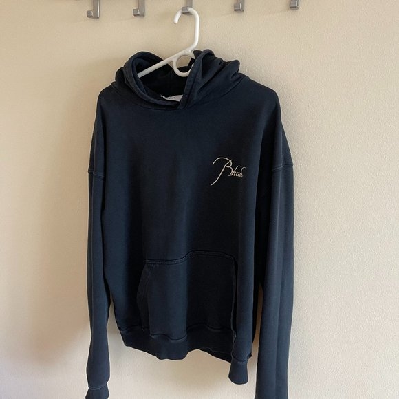 Rhude SSENSE Exclusive Black Script Hoodie - Picture 1 of 3